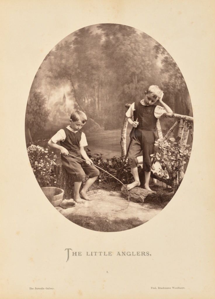 Friedrich Bruckmann:The little anglers, Poster Print Wall Art