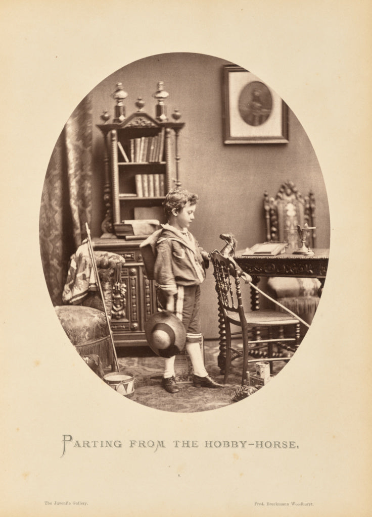 Friedrich Bruckmann:Parting from the hobby-horse, Poster Print Wall Art
