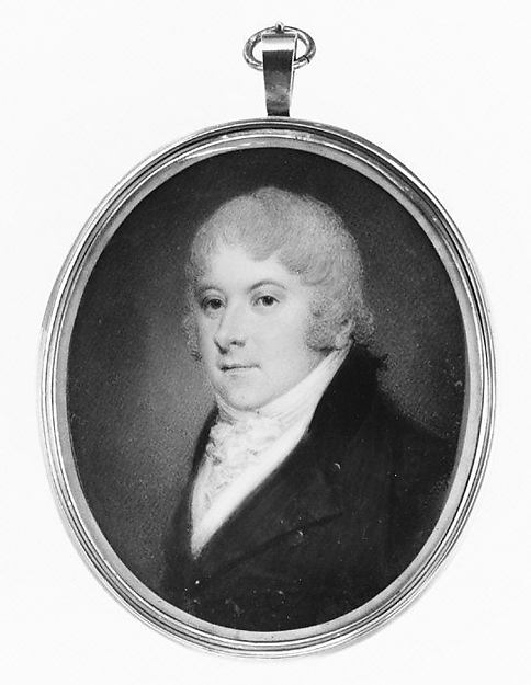 Samuel Shelley:Portrait of a Man probably c1800-16x12"(A3) Poster