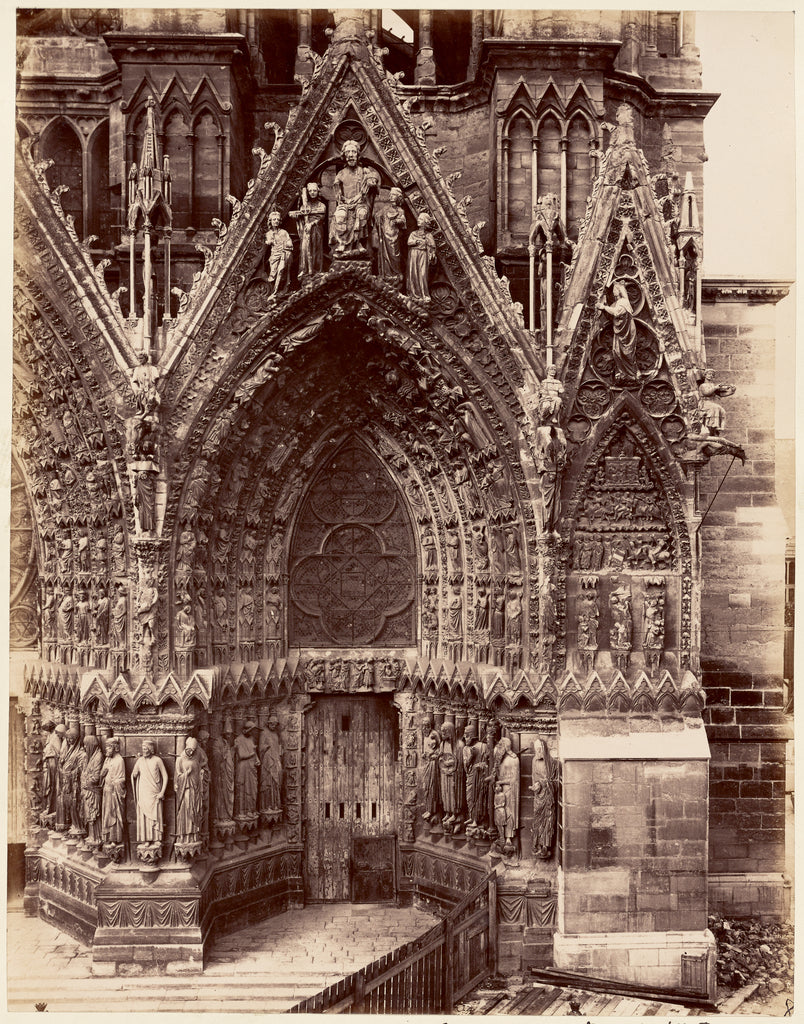 Unknown:[Reims Cathedral, South Portal, West Doorway], Poster Print Wall Art