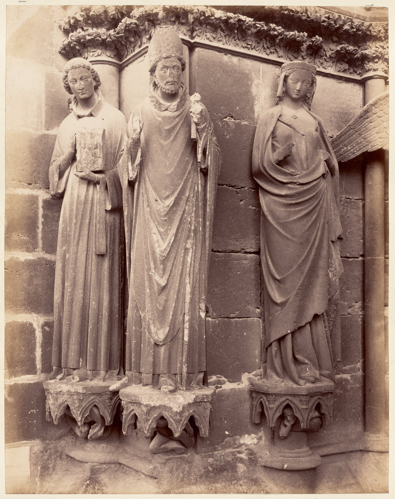 Unknown:[Reims Cathedral, statues on left side left doorway,,16x12"(A3)Poster