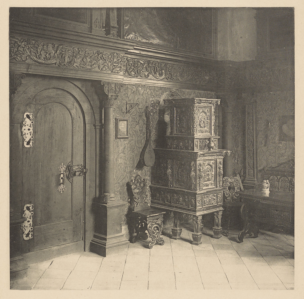 W. Biede:Ecke aus dem Hirschvogelsaal, Poster Print Wall Art