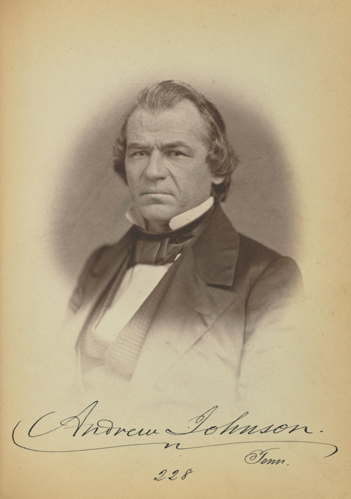 James Earle McClees:Andrew Johnson, Poster Print Wall Art