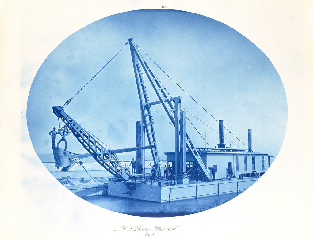 Henry P. Bosse:U.S. Dredge "Phoenix", Poster Print Wall Art
