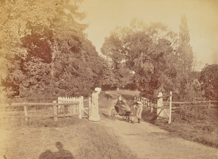 Willoughby Wallace Hooper:[Women and Children at a Gate],16x12
