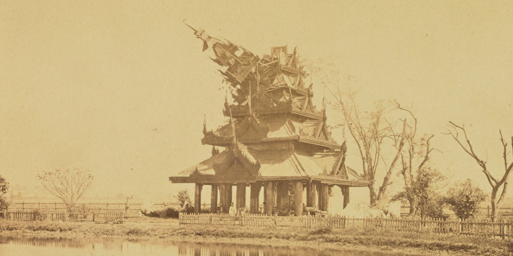 Willoughby Wallace Hooper:[Burmese pagoda in Eden Gardens, C,16x12"(A3)Poster