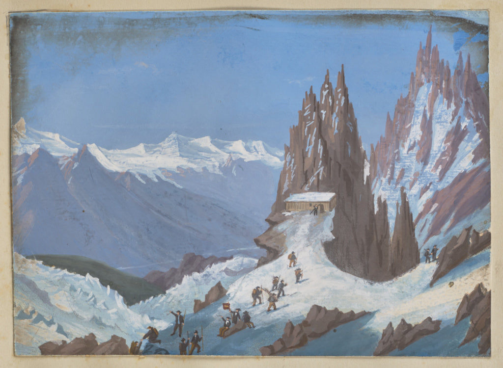 Unknown maker:[Mountain climbing], Poster Print Wall Art