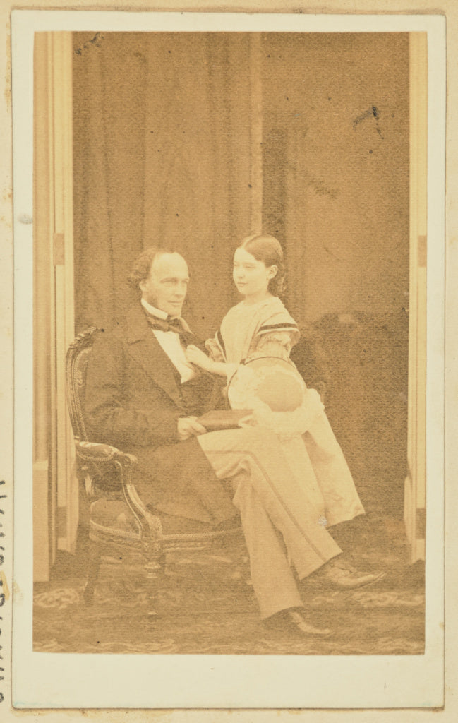 Unknown maker:[Portrait of a man and young girl], Poster Print Wall Art