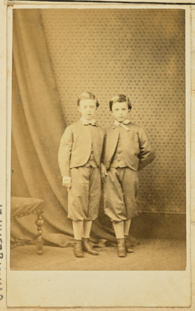 Unknown maker:[Portrait of two young boys], Poster Print Wall Art