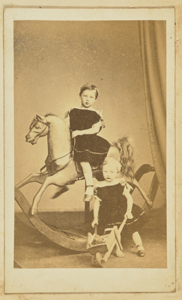 Unknown maker:[Portrait of two young girls], Poster Print Wall Art