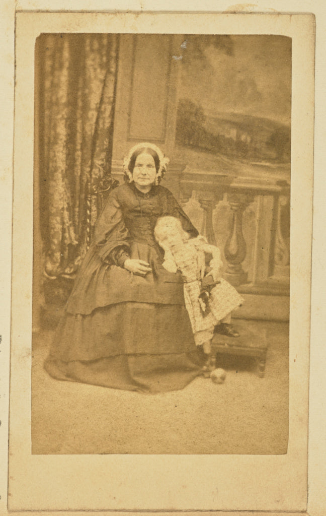 Unknown maker:[Portrait of a woman and young girl], Poster Print Wall Art
