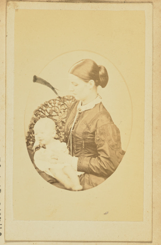 Unknown maker:[Portrait of a woman and baby], Poster Print Wall Art