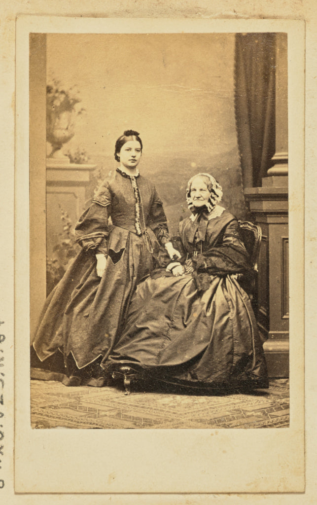 Unknown maker:[Portrait of two women], Poster Print Wall Art