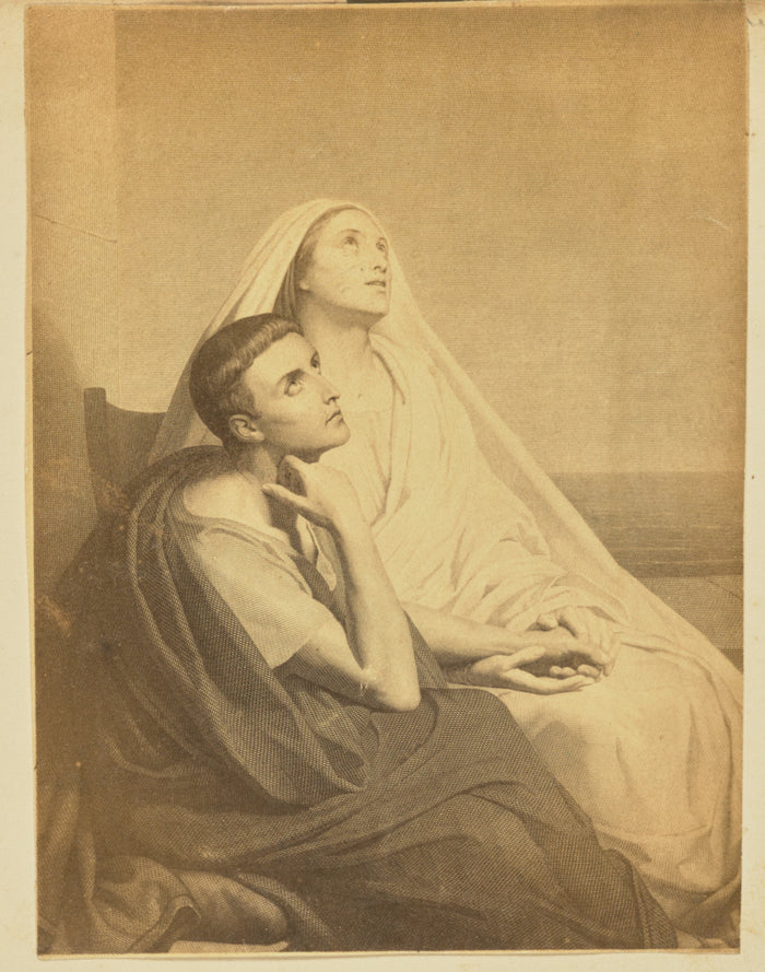 Unknown maker:[Man and woman gazing upwards],16x12