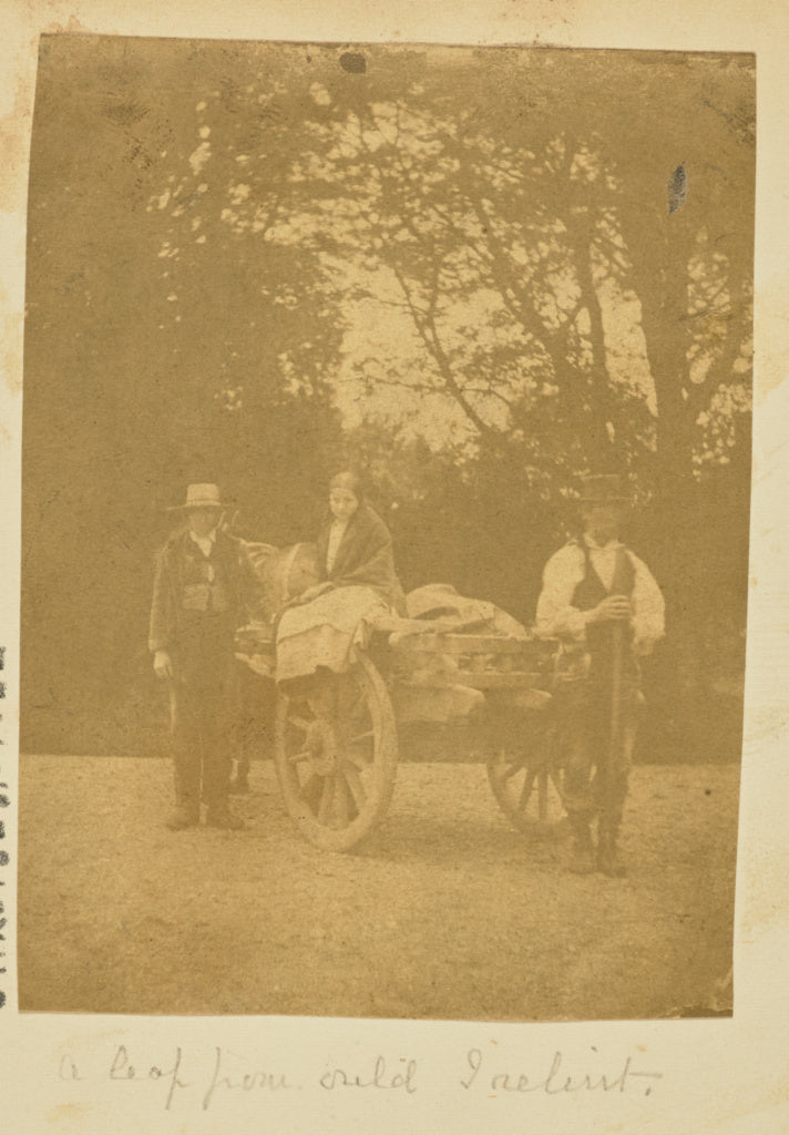 Unknown maker:[Group posing with horse-drawn cart], Poster Print Wall Art