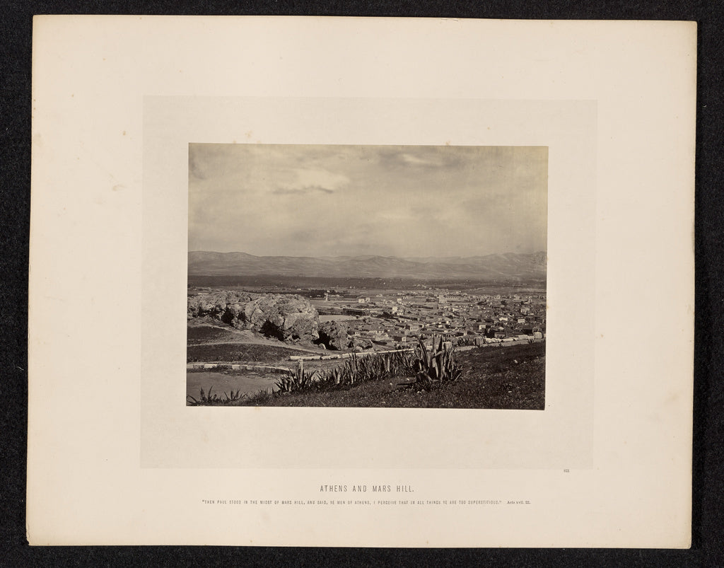 Francis Frith:Athens and Mars Hill, Poster Print Wall Art