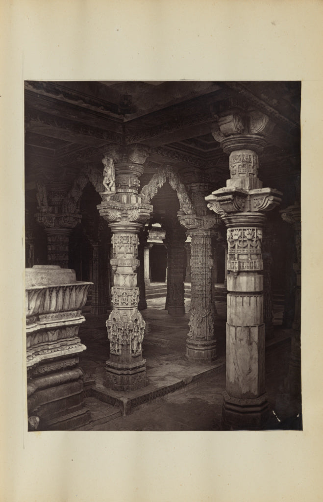 Unknown maker:[Interior of room with columns], Poster Print Wall Art