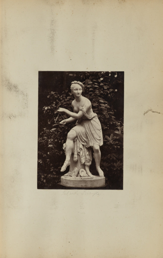 Unknown maker:[Statue of girl with triangle], Poster Print Wall Art