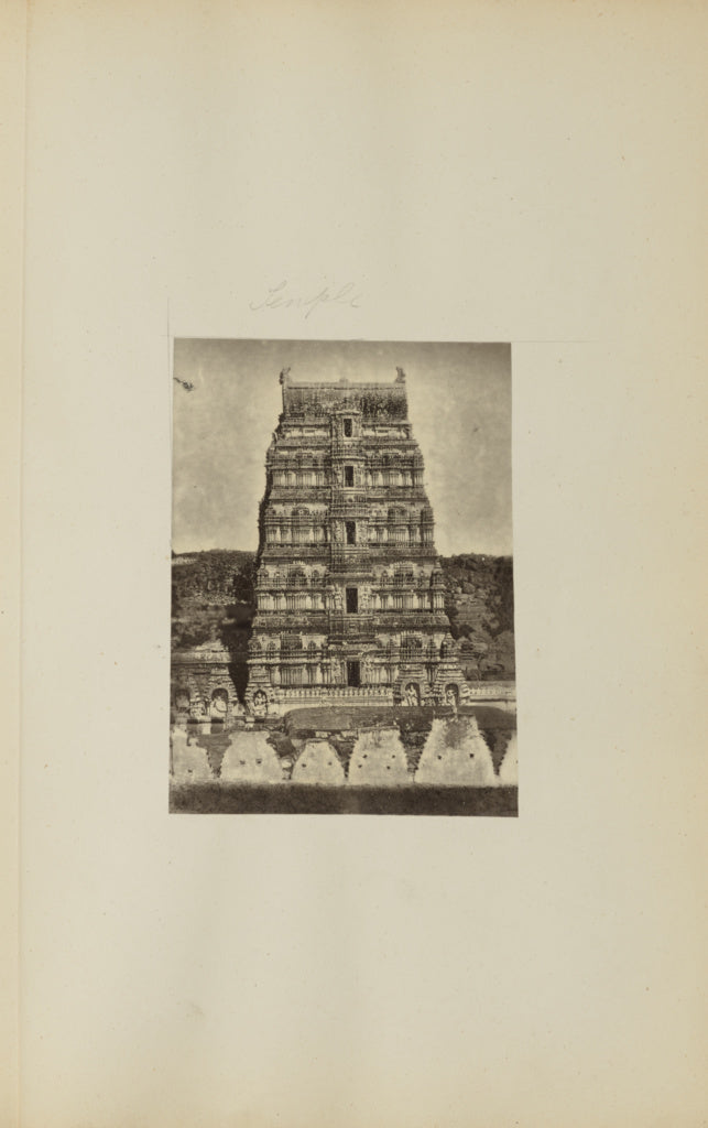 Unknown maker:[Gopuram of Hindu temple], Poster Print Wall Art