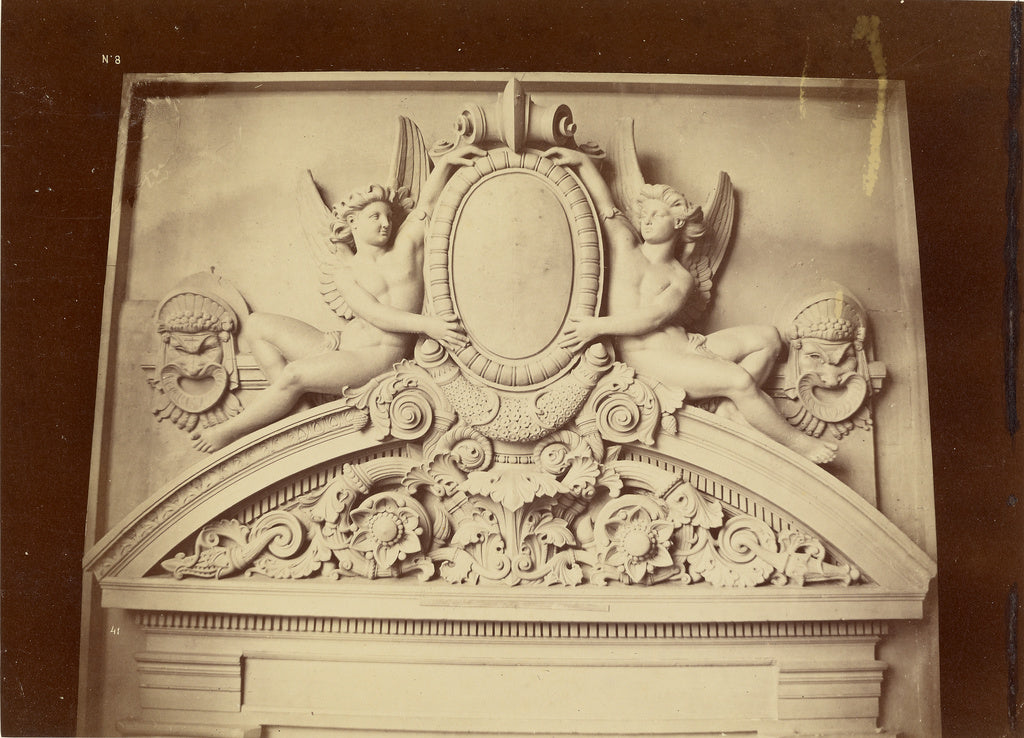 Louis-emile Durandelle:Couronnement des grandes fenetres. Fa, Poster Print Wall Art