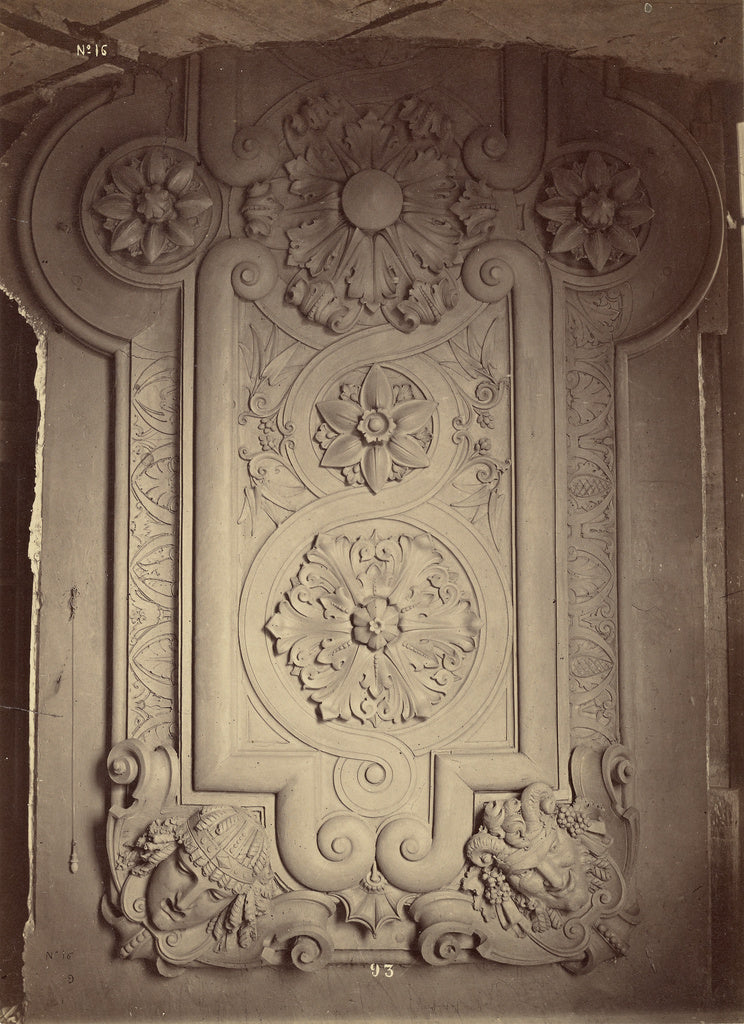 Louis-emile Durandelle:Bas-relief de la partie supérieure d, Poster Print Wall Art