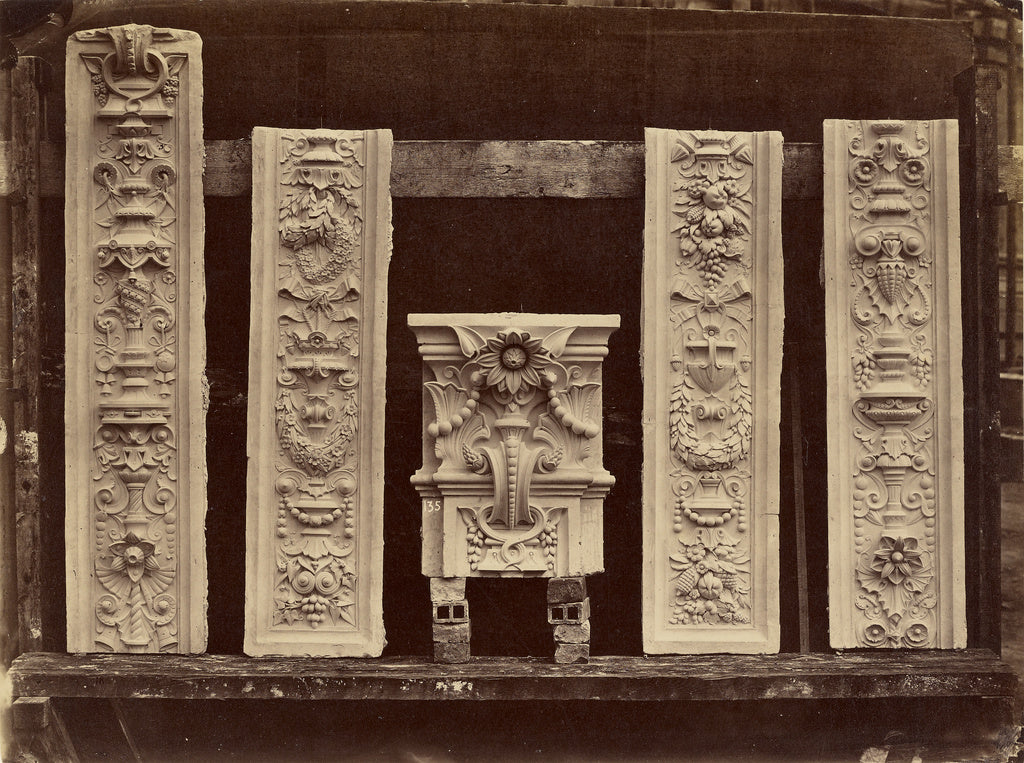 Louis-emile Durandelle:Pilastres du grand foyer. Arabesques , Poster Print Wall Art