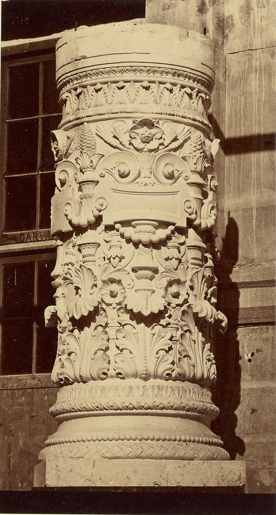Louis-emile Durandelle:Colonnes du grand foyer. Base et fut., Poster Print Wall Art