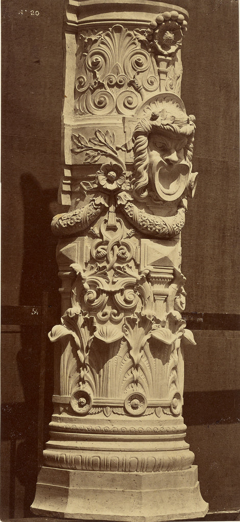 Louis-emile Durandelle:Colonnes de la salle. Base et fut., Poster Print Wall Art