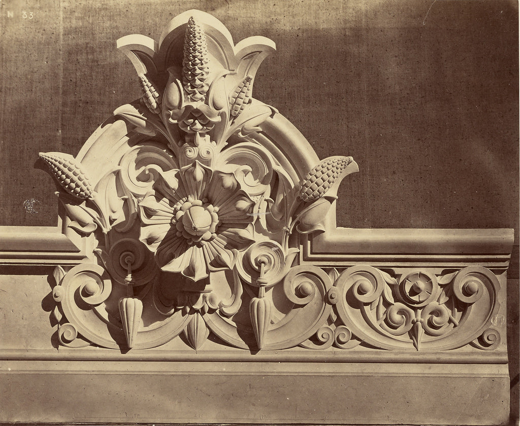 Louis-emile Durandelle:Chéneau des facades latérales., Poster Print Wall Art
