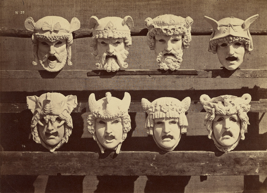 Louis-emile Durandelle:Masques des cheminées des batiments , Poster Print Wall Art