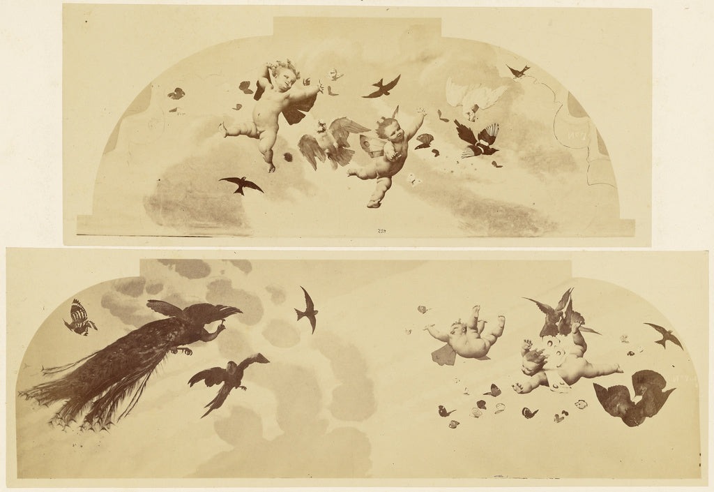 Louis-emile Durandelle:Voussures du plafond, Poster Print Wall Art