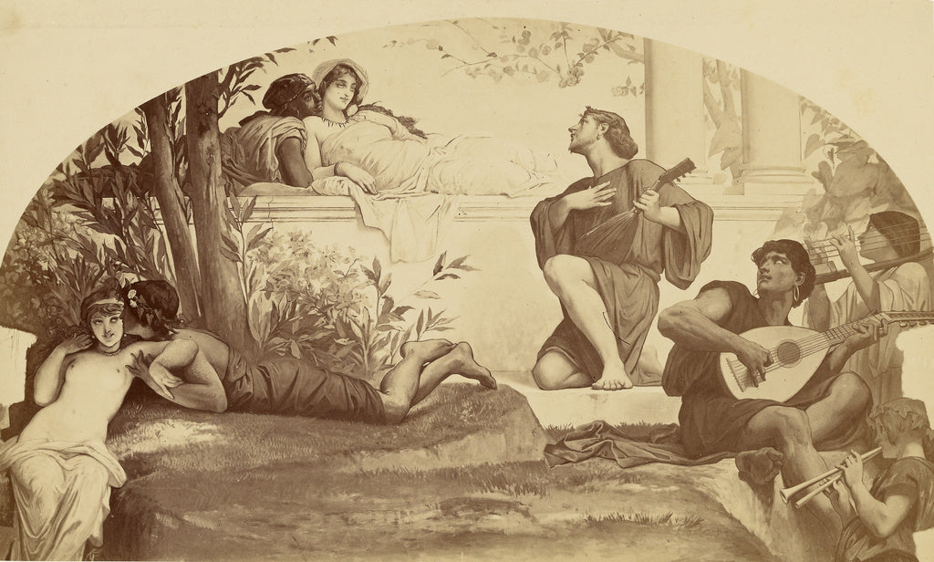 Louis-emile Durandelle:La Musique amoureuse, Poster Print Wall Art