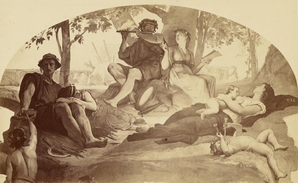 Louis-emile Durandelle:La Musique champêtre, Poster Print Wall Art