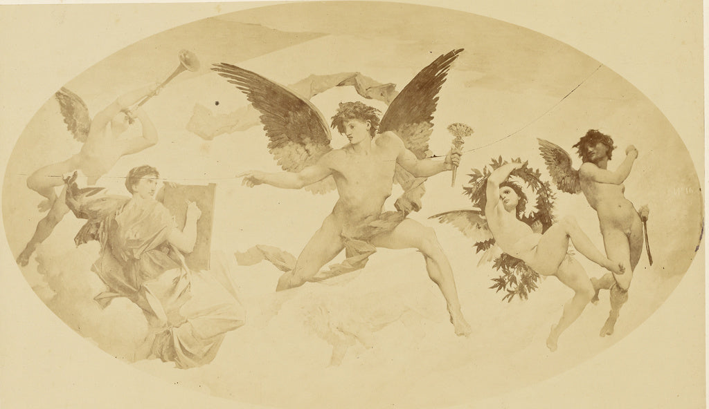 Louis-emile Durandelle:Plafond: Le Zodiaque, Poster Print Wall Art