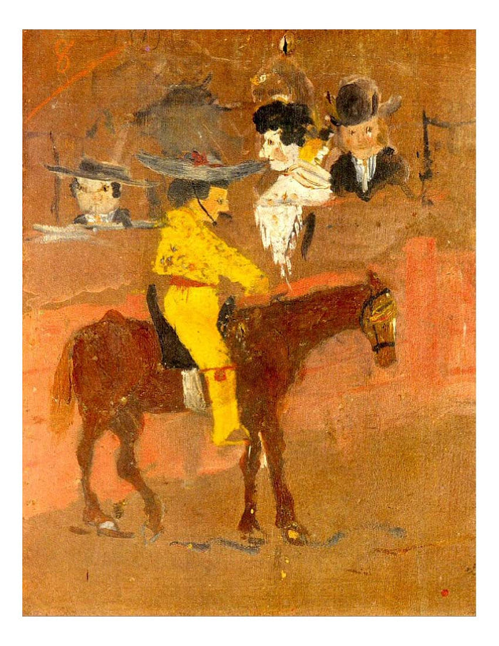 1889 Le picador by Pablo Picasso, vintage artwork, 16x12