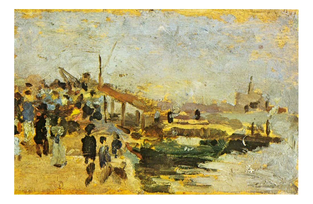 1895 Paysage de port by Pablo Picasso, vintage artwork, 16x12"(A3) Poster