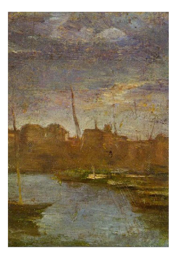 1895 Port de Barcelone by Pablo Picasso, vintage artwork, 16x12"(A3) Poster