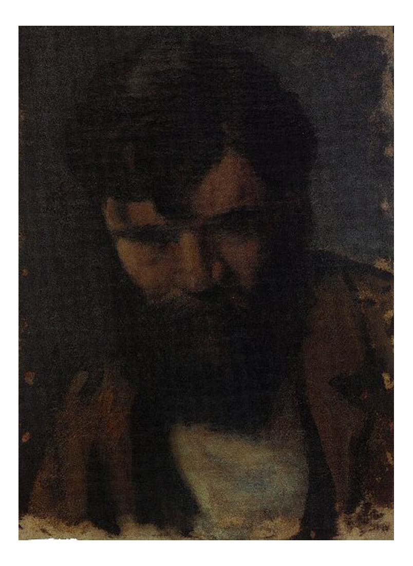 1895 Portrait d'homme barbu by Pablo Picasso, vintage artwork, 16x12"(A3) Poster