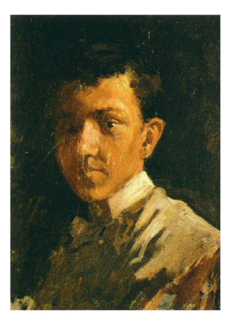 1896 Autoportrait aux cheveux courts by Pablo Picasso, vintage artwork, 16x12"(A3) Poster