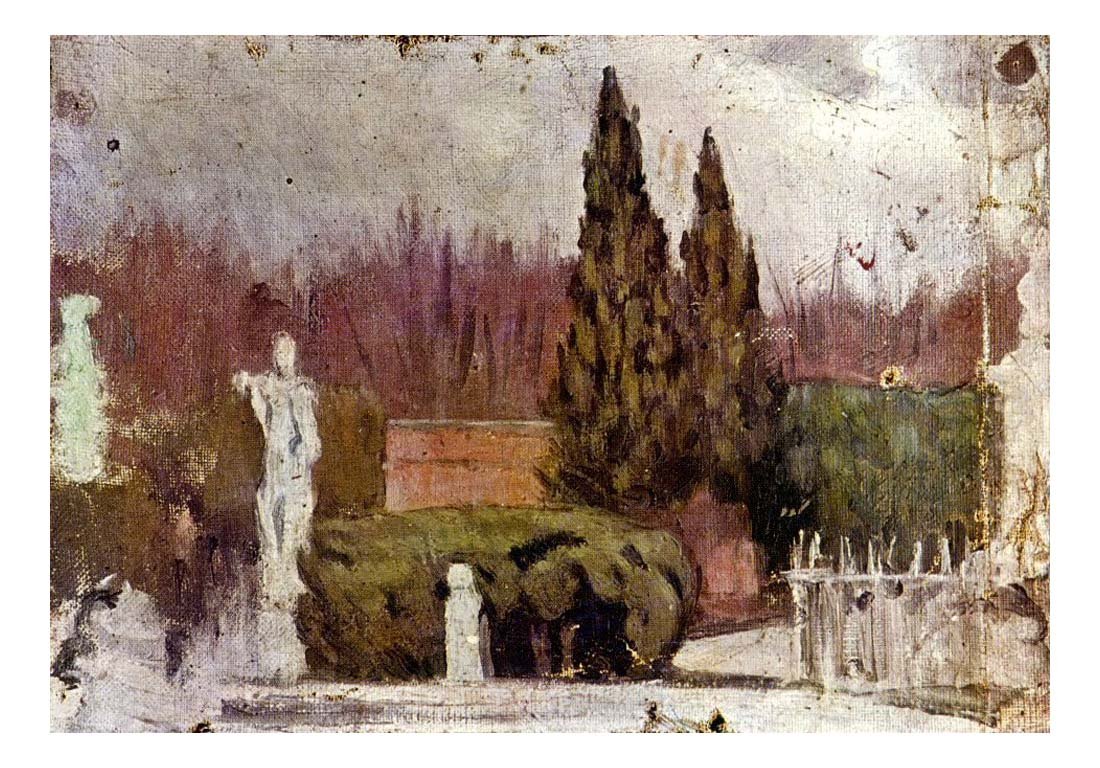 1897 Le Parc del Retiro by Pablo Picasso, vintage artwork, 16x12"(A3) Poster