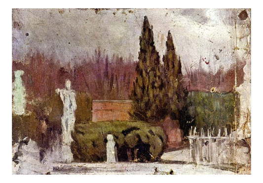 1897 Le Parc del Retiro by Pablo Picasso, vintage artwork, 16x12"(A3) Poster