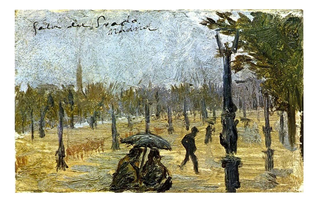 1897 Salon du Prado by Pablo Picasso, vintage artwork, 16x12"(A3) Poster