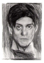1899-1900 Autoportrait noir et blanc by Pablo Picasso, vintage artwork, 16x12"(A3) Poster