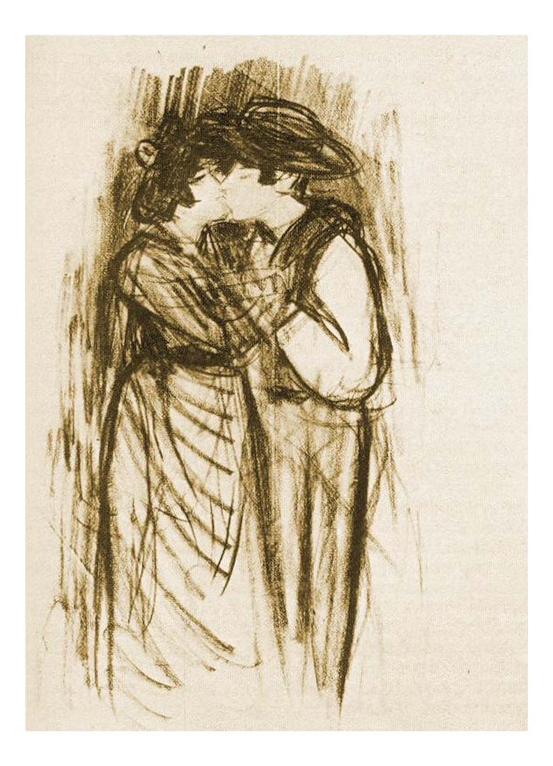 1899 Le baiser by Pablo Picasso, vintage artwork, 16x12"(A3) Poster