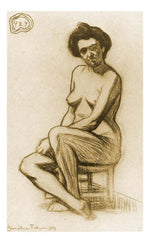 1899 Femme nue assise2 by Pablo Picasso, vintage artwork, 16x12"(A3) Poster