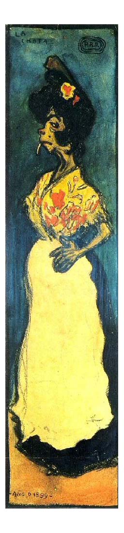 1899 La Chata by Pablo Picasso, vintage artwork, 16x12