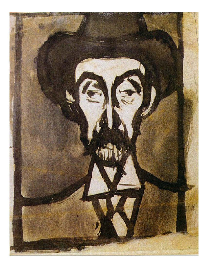 1899 Portrait d'Utrillo by Pablo Picasso, vintage artwork, 16x12