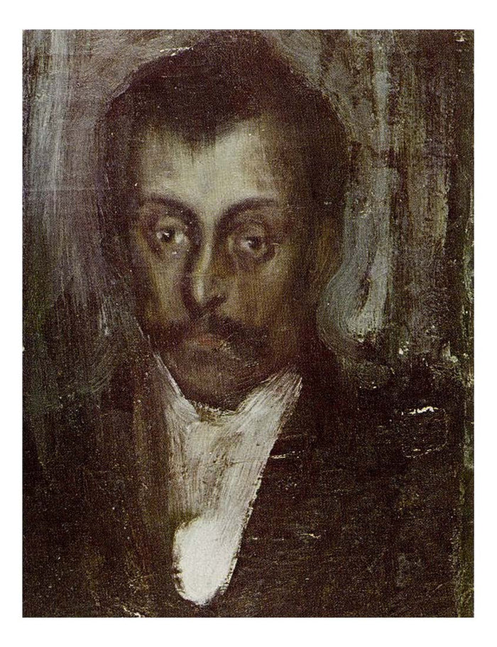 1899 Portrait d'homme by Pablo Picasso, vintage artwork, 16x12