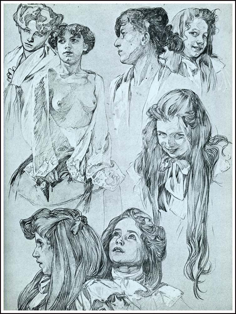 18 from the 'Documents Decoratifs" series, 1901 vintage artwork by Alphonse Mucha, 16x12" (A3 size) poster print