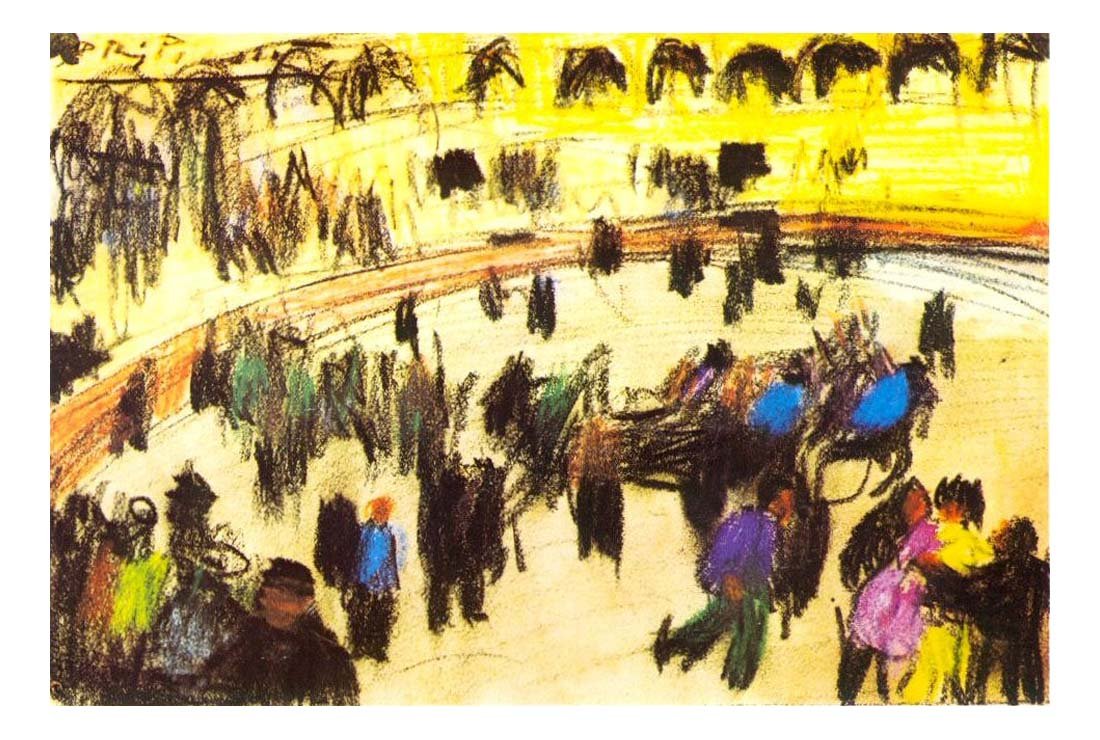 1900 Arrastre (croquis) by Pablo Picasso, vintage artwork, 16x12"(A3) Poster